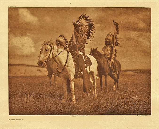 Two Sioux Cheifts by Edward Curtis