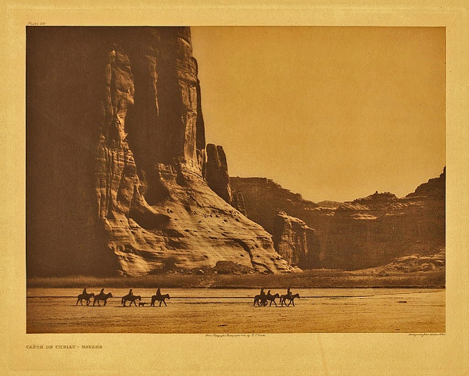 Canon de Chelly, Navajo Indians by Edward Curtis